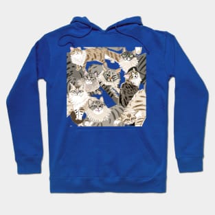 Cats Paradise Teal Hoodie